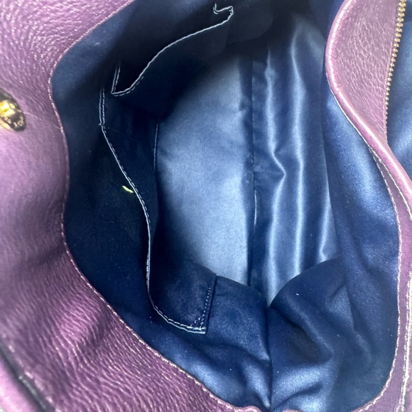 Coach Madison Phoebe Plum Pebbled Leather Shoulder Bag 26224 With COA - Picture 6 of 11